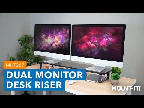 Extra Wide Dual Monitor Riser
