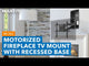 Motorized Fireplace TV Mount With Recessed Base