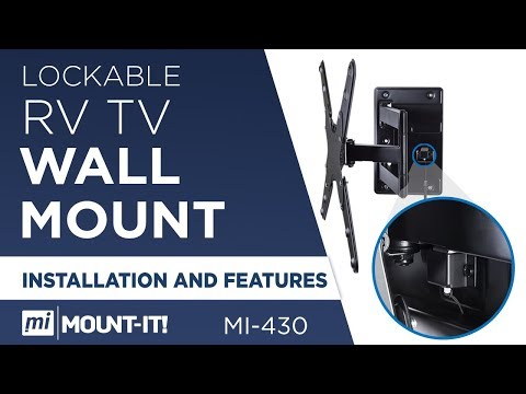 Locking RV and Trailer TV Wall Mount with Detachable Bracket