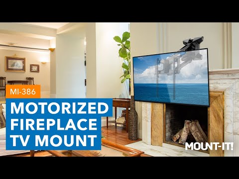 Motorized Fireplace TV Wall Mount | Fits 40-70 Inch TV Screen