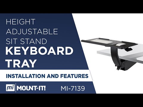 Standing Keyboard and Mouse Platform With Ergonomic Wrist Rest Pad