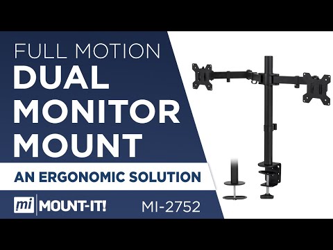 Full Motion Dual Monitor Desk Mount