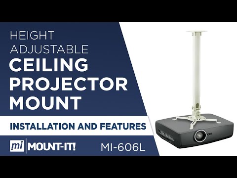 Universal Projector Ceiling Mount - White