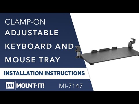 Clamp-On Adjustable Keyboard and Mouse Tray