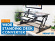 Wide Standing Desk Converter with Gas Spring