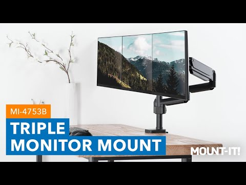 Triple Monitor Mount with Gas Spring Arms
