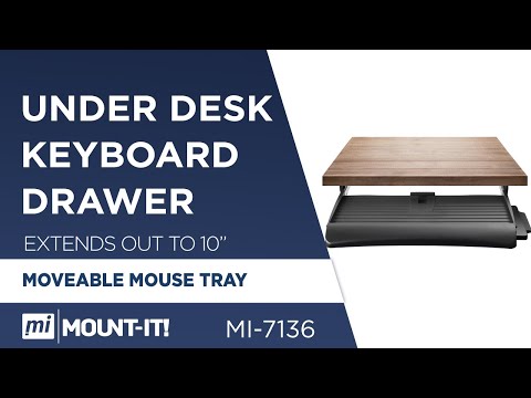 Under Desk Keyboard Drawer with Mouse Platform