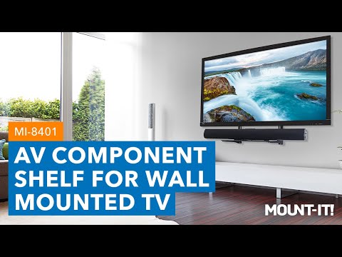 AV Component Shelf For Wall Mounted TV | 1 Tempered Glass Shelves