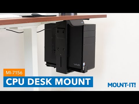 CPU Under Desk Mount Computer Tower Holder Anti-Theft