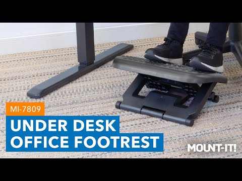 Under Desk Office Footrest with 3-Level Height Adjustment and Rolling Massaging Surface | 17 x 13 Inches