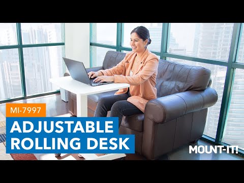 Height Adjustable Rolling Laptop Desk