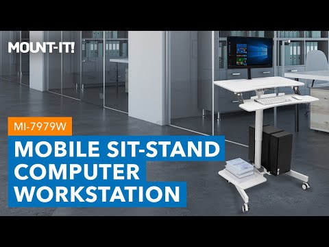 Mobile Sit-Stand Computer Workstation