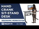 Hand Crank Standing Desk with 55" Tabletop