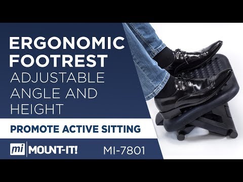Mount-It! MI-7802 Adjustable Ergonomic Foot Rest (Black)