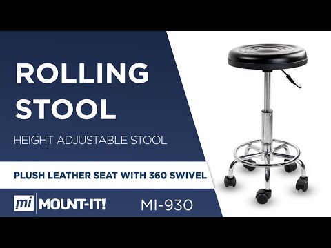 Height Adjustable Stool with Wheels