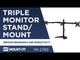 Triple Monitor Stand | 19" to 27" Screen Sizes