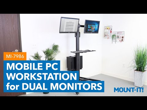 Mobile PC Workstation for Dual Monitors