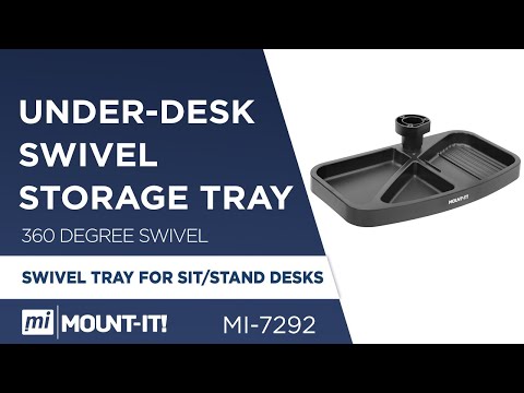 Under Desk Swivel Storage Tray