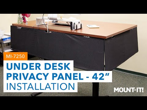Under Desk Privacy Panel - Black | Mount It!