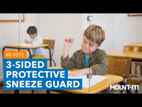 Foldable Countertop Protective Sneeze Guard | 27.5" W | 19.7" L