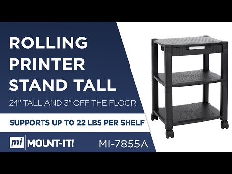 Height Adjustable Rolling Printer Cart