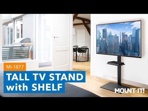 Height Adjustable TV Stand with Shelf