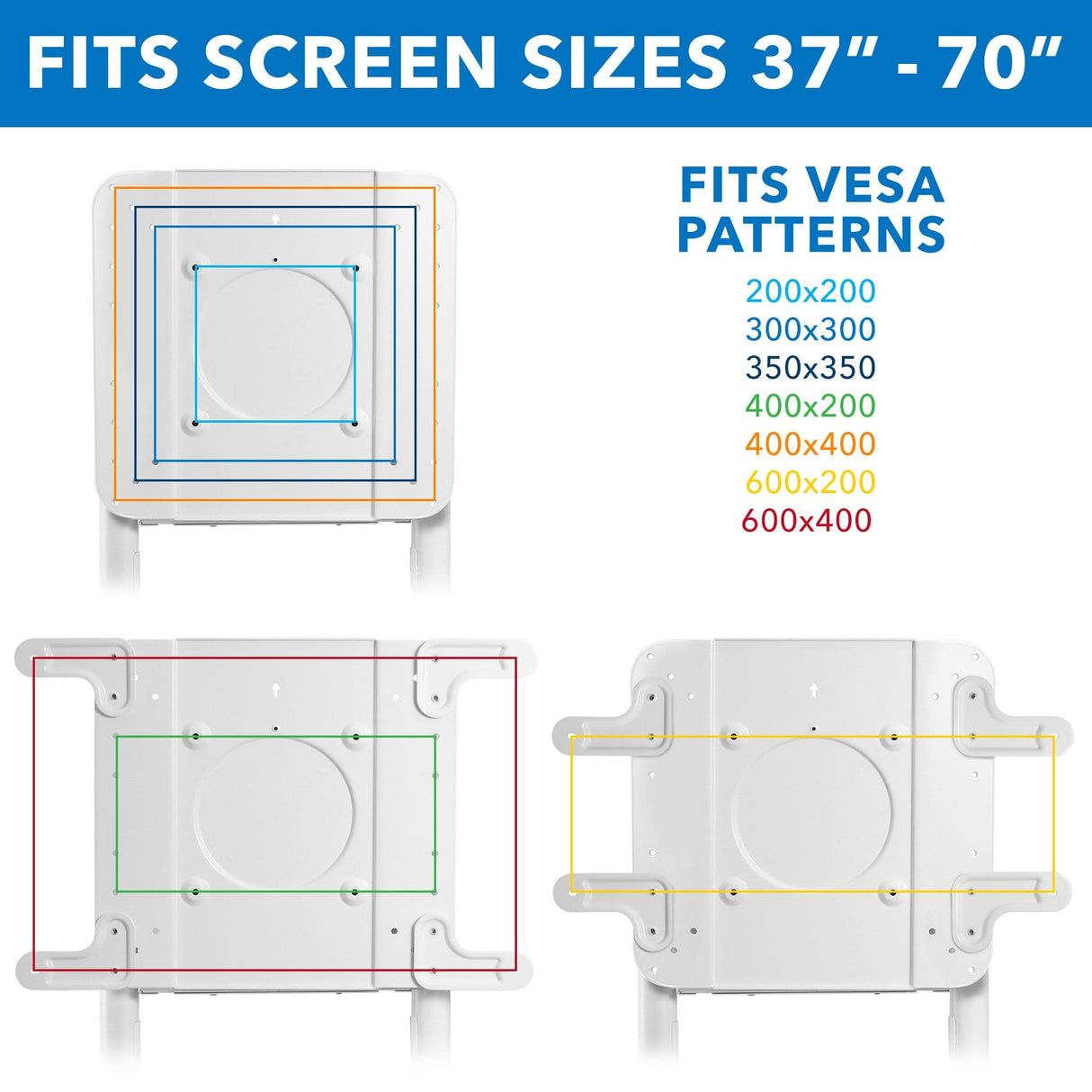 Interactive Display Stand | Mobile TV Flip Cart with Accessory Shelf - Mount-It!