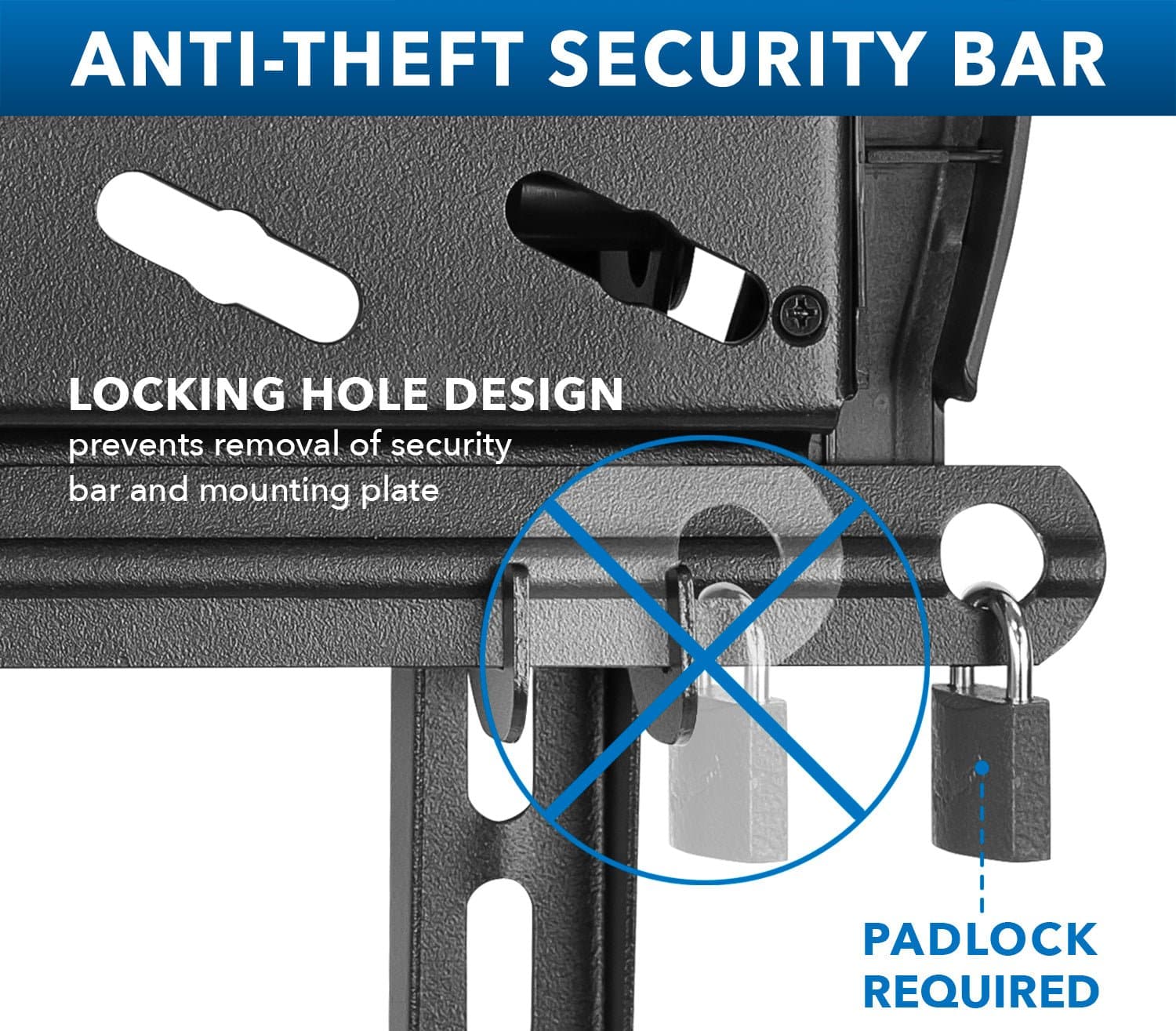 Locking Anti-Theft TV Wall Mount - Mount-It!