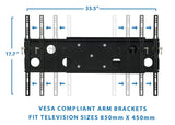 Long Extension, Low Profile Full Motion TV Wall Mount for Extra Large TVs - Mount-It!