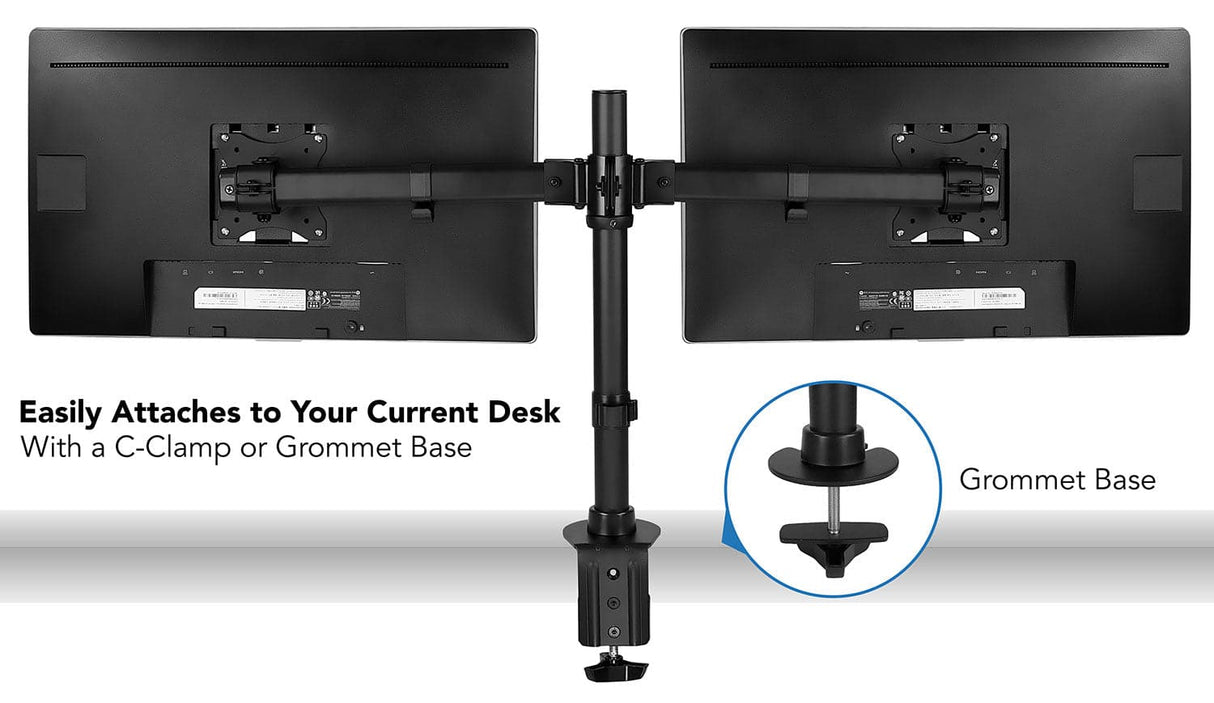 Low Profile Dual Monitor Desk Mount - Mount-It!