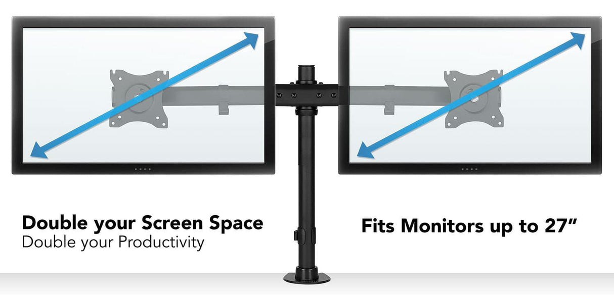 Low Profile Dual Monitor Desk Mount - Mount-It!