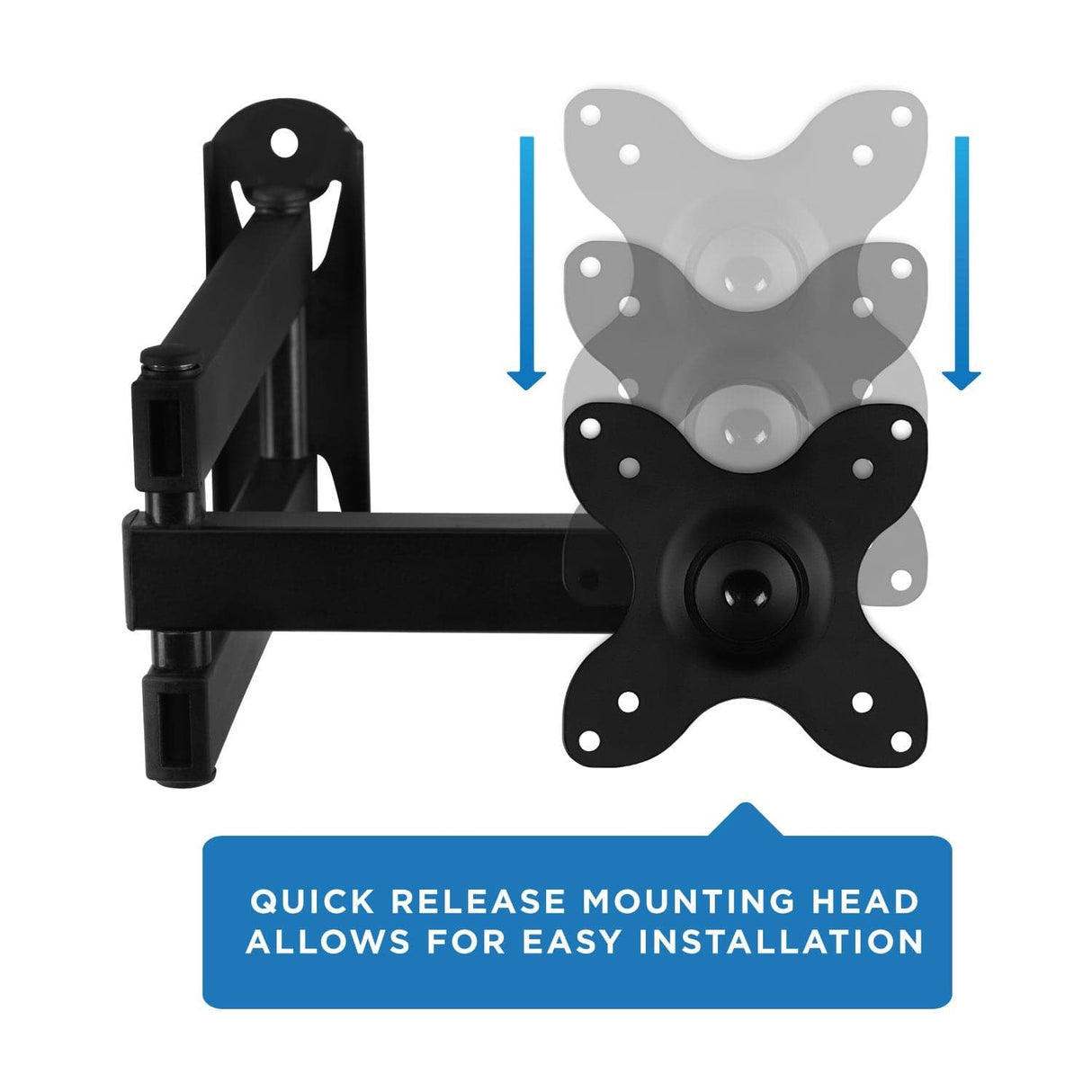 Low Profile Full Motion TV Wall Mount - Mount-It!