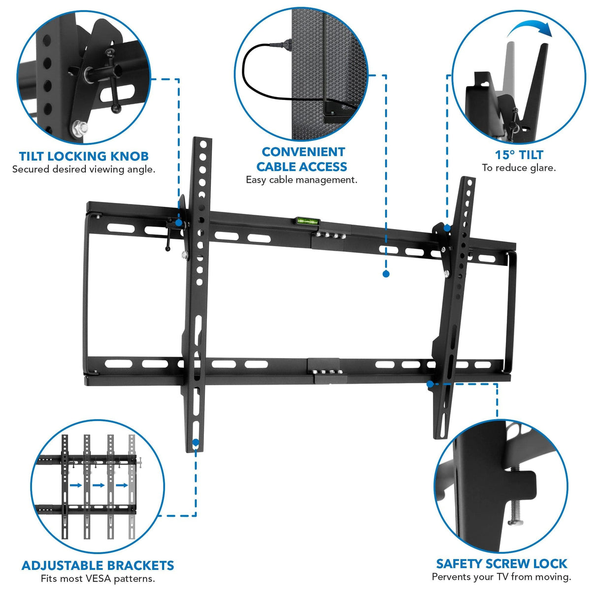 Low Profile Tilt TV Wall Mount - Mount-It!