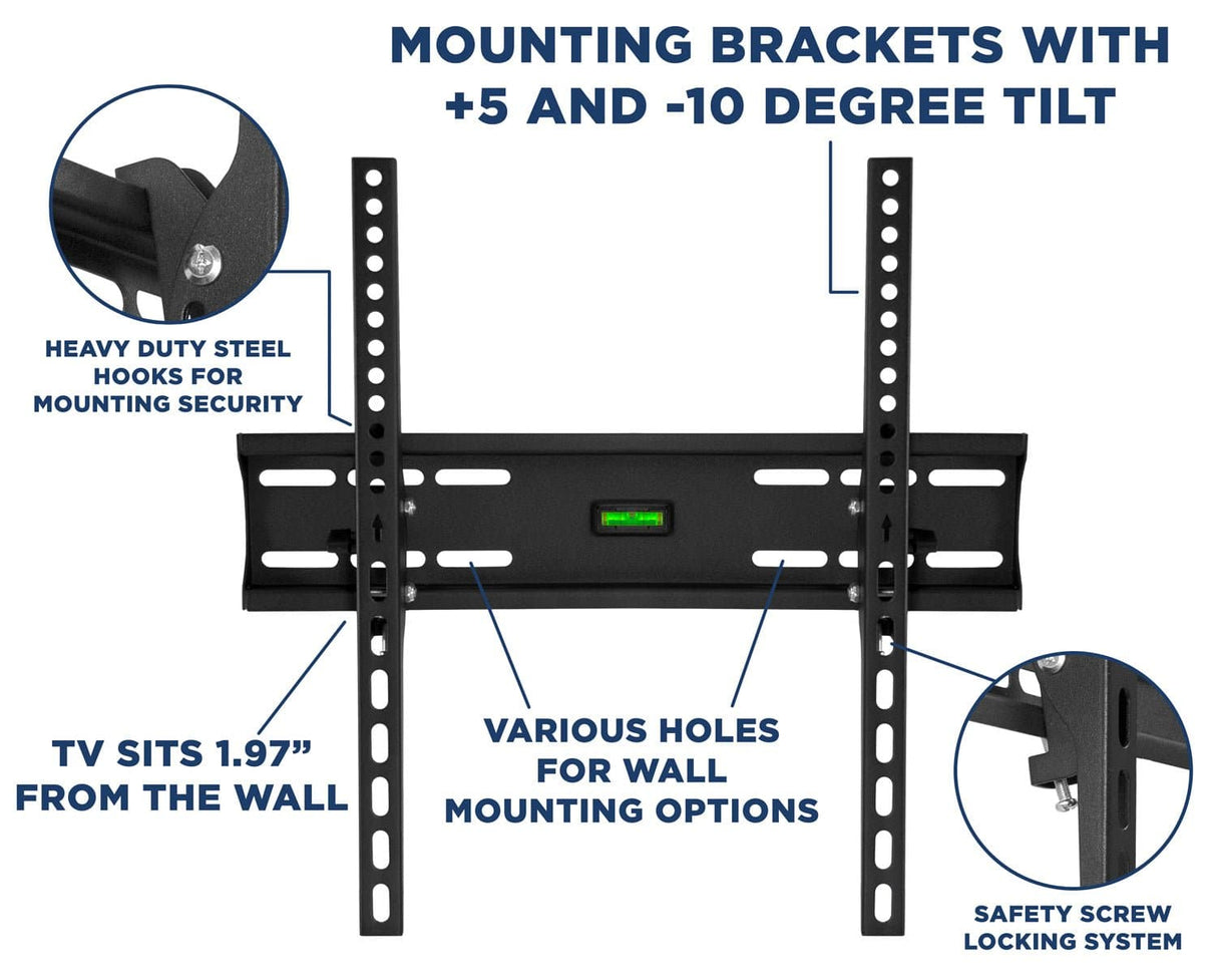 Low Profile Tilting TV Wall Mount - 32" to 55" Screen Size - Mount-It!