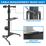 Mobile PC Workstation for Dual Monitors - Mount-It!