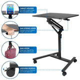 Mobile Standing Desk w/ Locking Wheels - Mount-It!