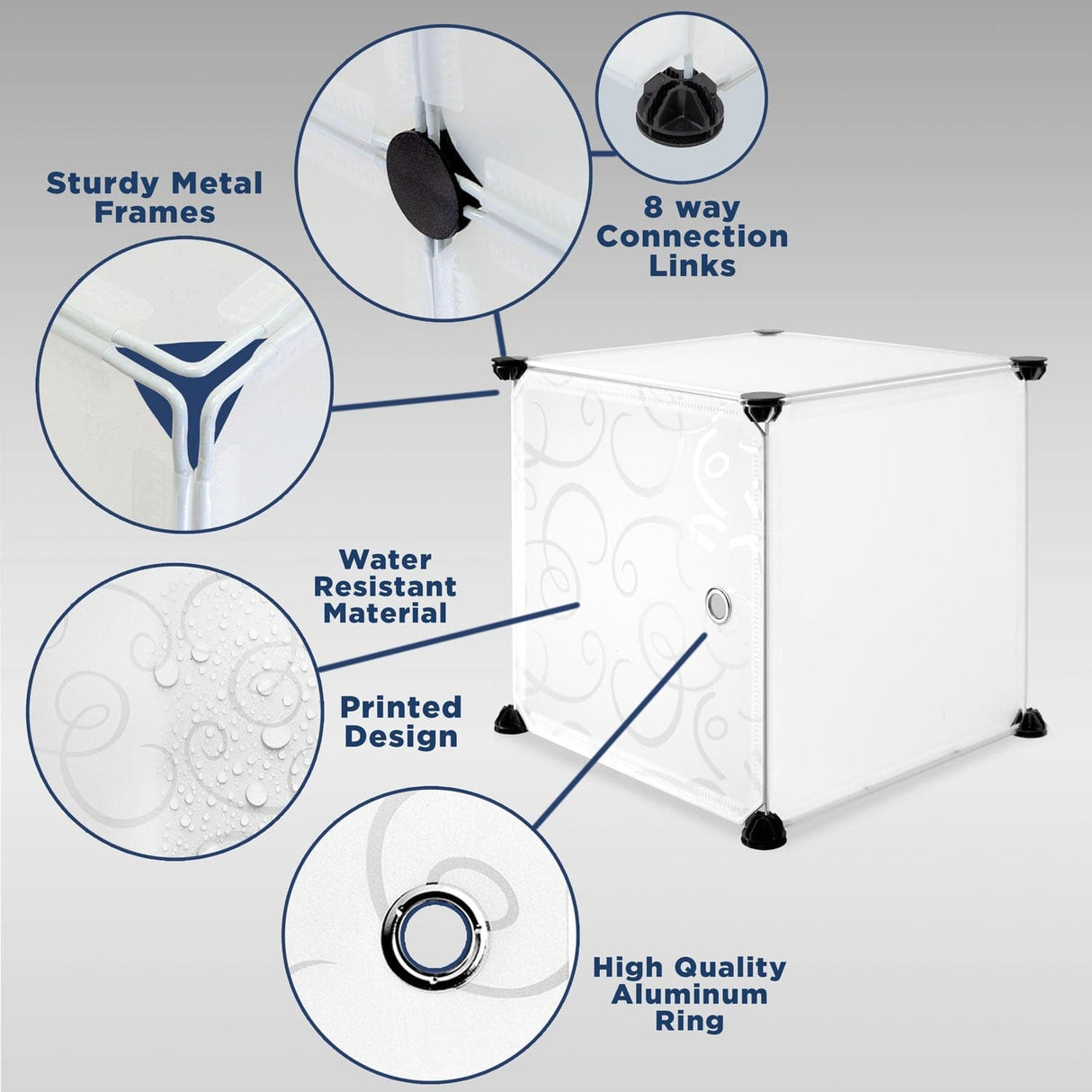 Modular Cube Storage Organizer - Mount-It!