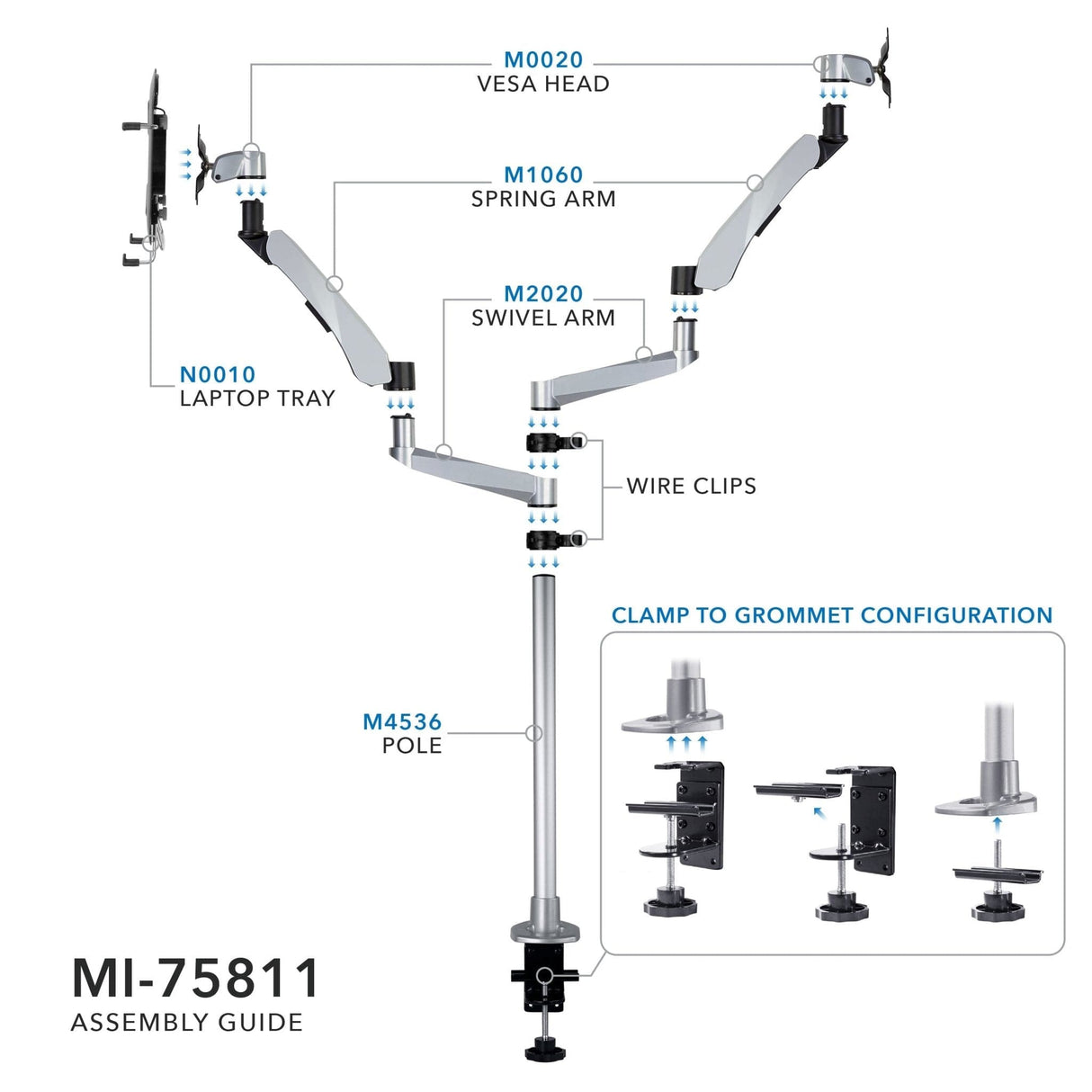 Monitor and Laptop Desk Mount - Mount-It!