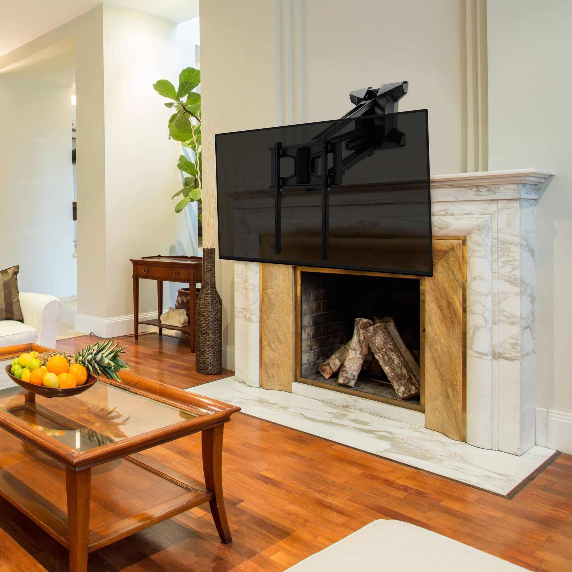 Motorized Fireplace TV Wall Mount | Fits 40-70 Inch TV Screen - Mount-It!