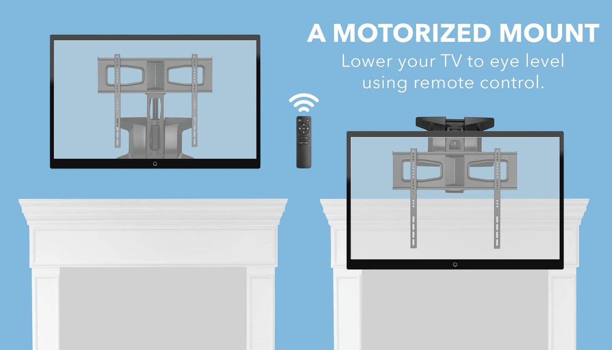 Motorized Fireplace TV Wall Mount | Fits 40-70 Inch TV Screen - Mount-It!