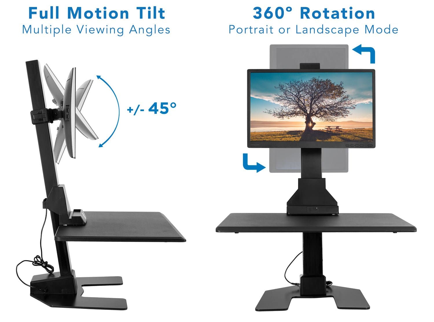 Motorized Sit-Stand Desk Converter - Mount-It!