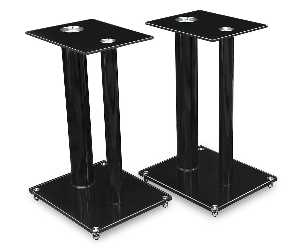 Premium Aluminum Glass Speaker Stands (pair) - Mount-It!