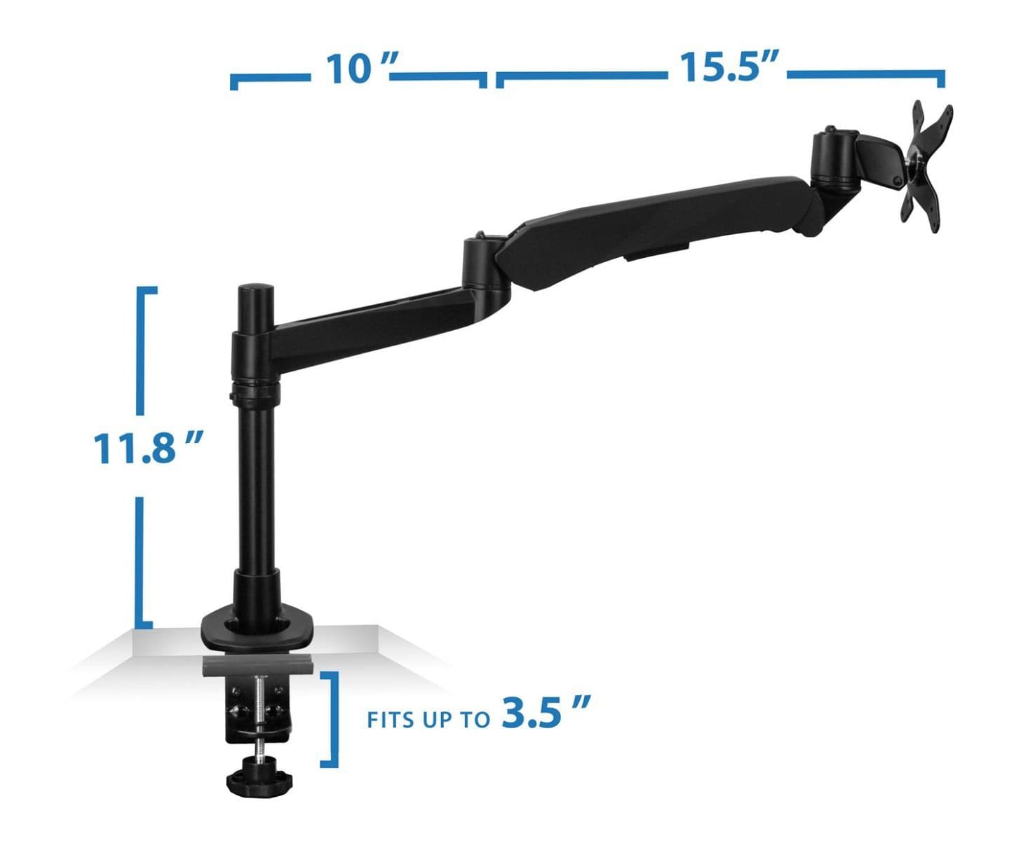 Professional Spring Arm Single Monitor Desk Mount - Mount-It!