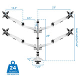 Quad Monitor Desk Mount - Mount-It!