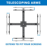 Quad TV Display Ceiling Mount - Mount-It!