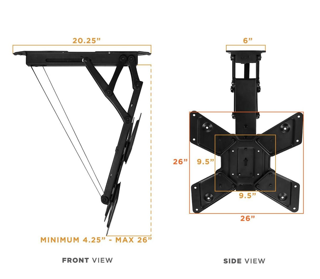 Retractable Motorized Ceiling TV Mount - Mount-It!