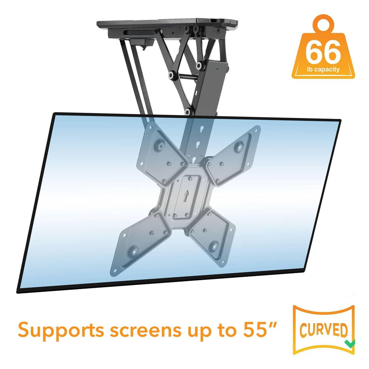 Retractable Motorized Ceiling TV Mount - Mount-It!