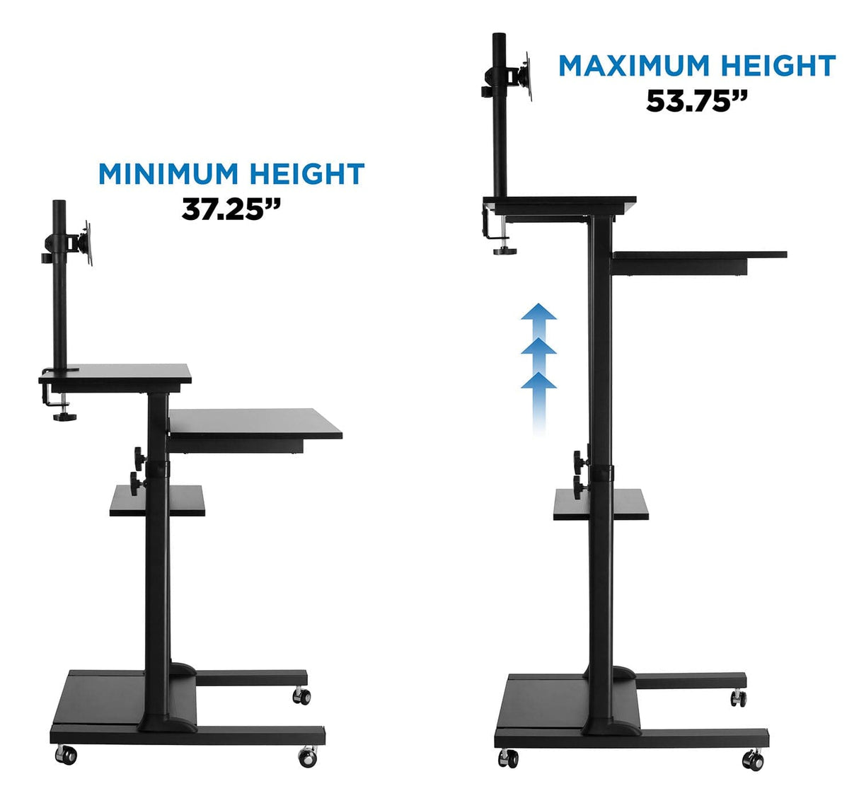 Rolling Computer Work Station - Mount-It!