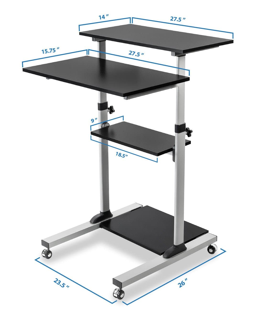 Rolling Computer Work Station - Mount-It!