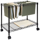 Rolling File Cart with Folder Rack - Mount-It!